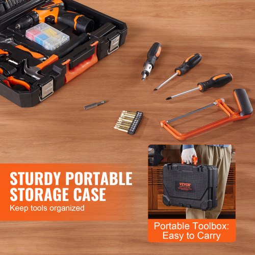 Tool Kit 146 Piece General Household Hand Tool Set with Electric Drill