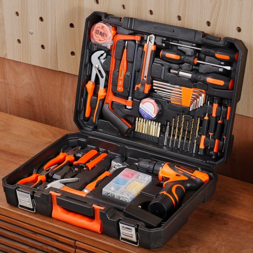 Tool Kit 146 Piece General Household Hand Tool Set with Electric Drill