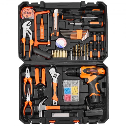 Tool Kit 146 Piece General Household Hand Tool Set with Electric Drill