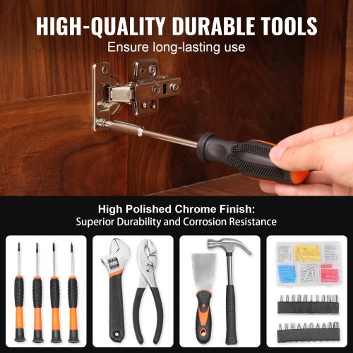 Tool Kit 96 Piece General Household Hand Tool Set with Cordless