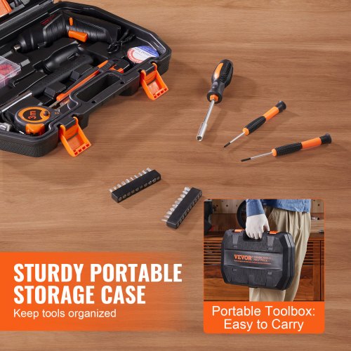 Tool Kit 96 Piece General Household Hand Tool Set with Cordless
