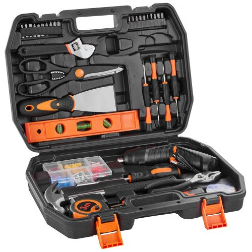 Tool Kit 96 Piece General Household Hand Tool Set with Cordless