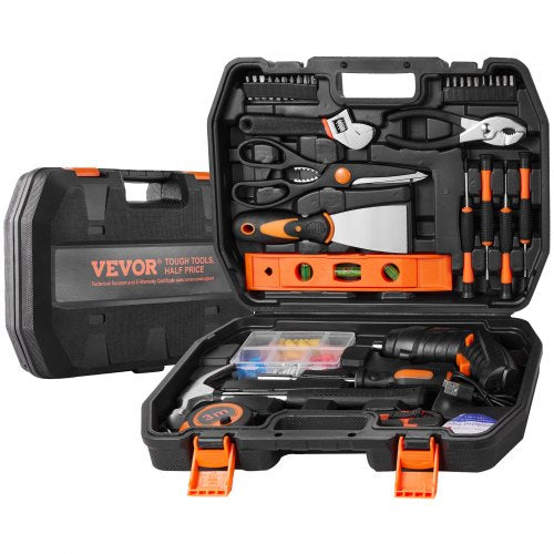 Tool Kit 96 Piece General Household Hand Tool Set with Cordless