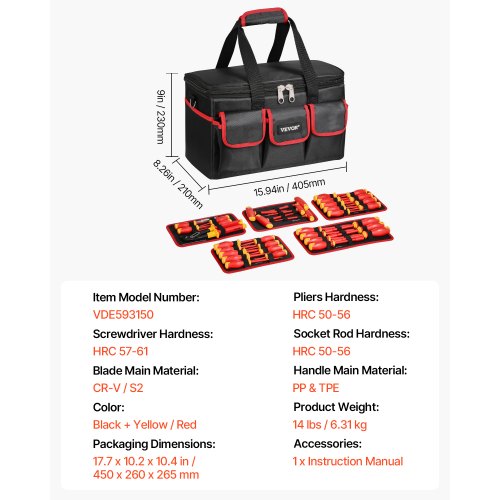 Insulated Screwdriver Set 50Piece Professional Electrical Screwdriver Set