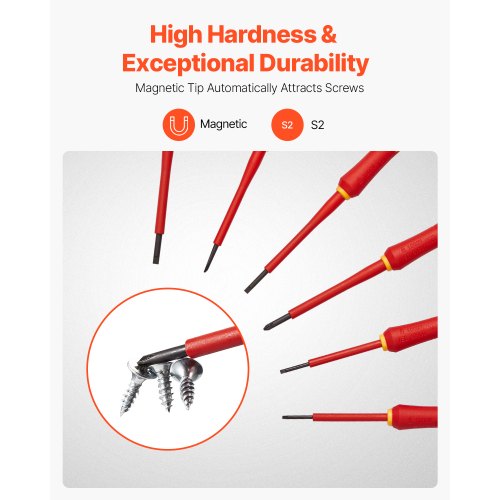 Insulated Screwdriver Set 6Piece Professional Electrical Screwdriver Set