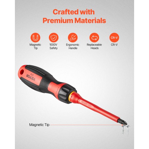 Insulated Screwdriver Set 13Piece Insulated Tool Set for Electricians 1000V