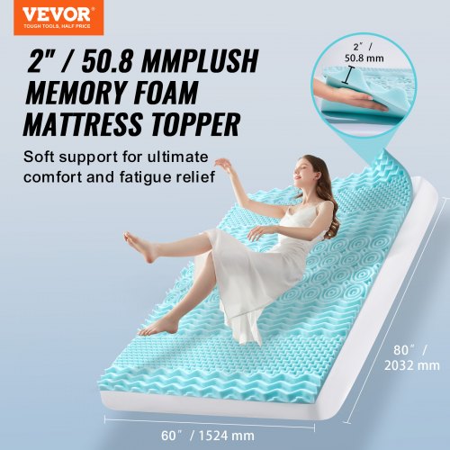 Mattress Topper Queen Size 2 Thickness Soft Memory Foam Mattress Pad