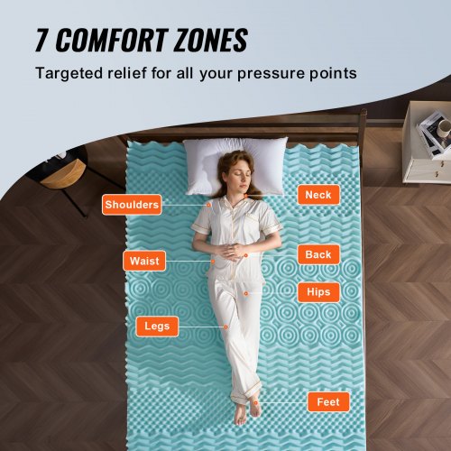 Mattress Topper Queen Size 2 Thickness Soft Memory Foam Mattress Pad