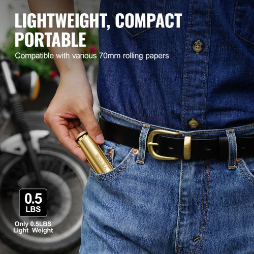 Cigarette Rolling Machine Solid Brass Cigarette Roller Manual Tobacco