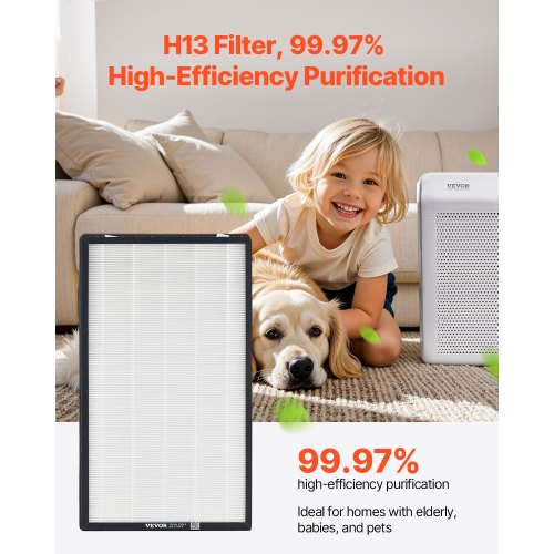 Air Purifier Replacement Filter H13 2in1 Compact Lightweight