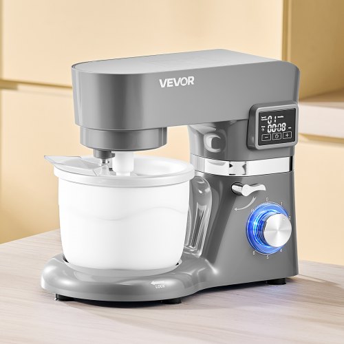 Ice Cream Maker 1.8 Qt Capacity 6Speed Electric Stand Mixer with LED