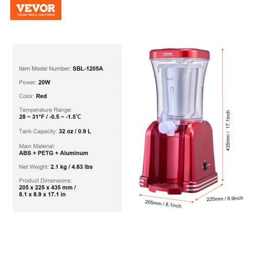 Slushy Machine for Home 32oz Tank Homeuse Margarita Machine Smoothie
