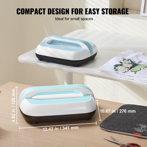 Heat Press Machine 12 x 10 inches Portable Heat Press DualTube Even