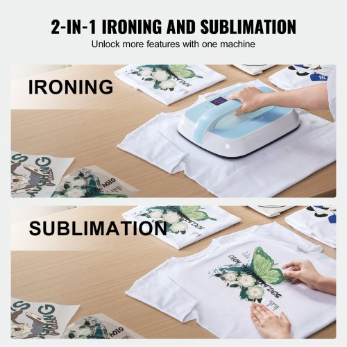 Heat Press Machine 12 x 10 inches Portable Heat Press DualTube Even