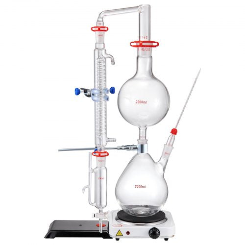 Essential Oil Distillation Kit 2000ml Distillation Apparatus 33 Boro Lab