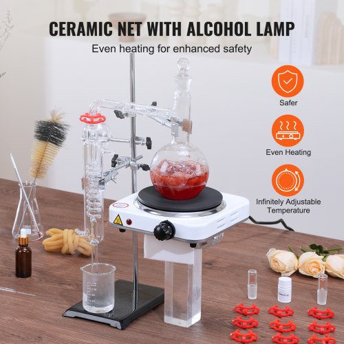 Essential Oil Distillation Kit 500ml Distillation Apparatus 33 Boro Lab