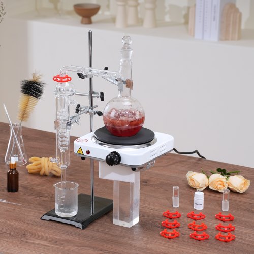 Essential Oil Distillation Kit 500ml Distillation Apparatus 33 Boro Lab