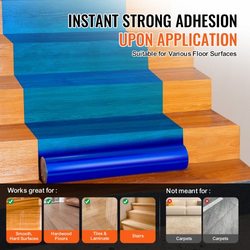 Carpet Protection Film 24 x 200 Floor and Surface Shield with Self