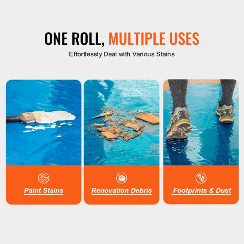 Carpet Protection Film 24 x 200 Floor and Surface Shield with Self