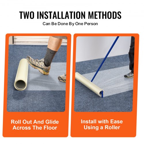 Carpet Protection Film 24 x 100 Floor and Surface Shield with Self