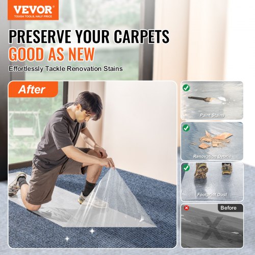 Carpet Protection Film 24" x 200' Floor and Surface Shield