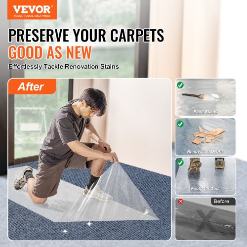 Carpet Protection Film 36" x 200' Floor and Surface Shield w