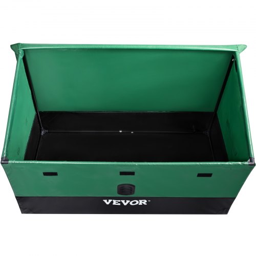 Outdoor Storage Box 100 Gallon Waterproof PE Tarpaulin Deck Box with Galvanized