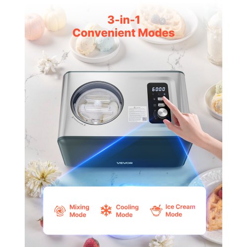 Automatic Ice Cream Maker with Builtin Compressor 1.5 Quart No
