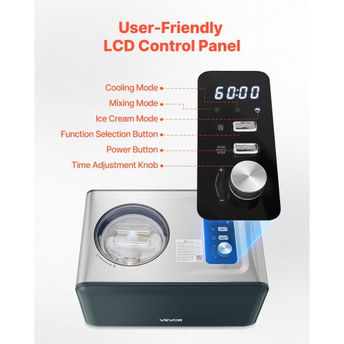 Automatic Ice Cream Maker with Builtin Compressor 1.5 Quart No