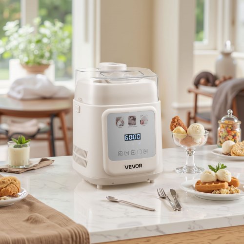 Upright Automatic Ice Cream Maker with Builtin Compressor 1 Quart No