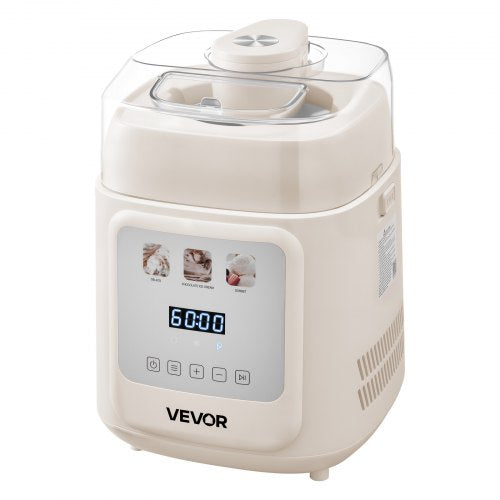 Upright Automatic Ice Cream Maker with Builtin Compressor 1 Quart No