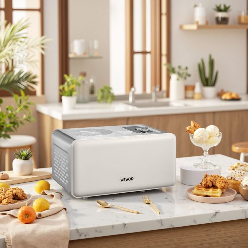 Automatic Ice Cream Maker with Builtin Compressor 2 Quart No Prefreezing