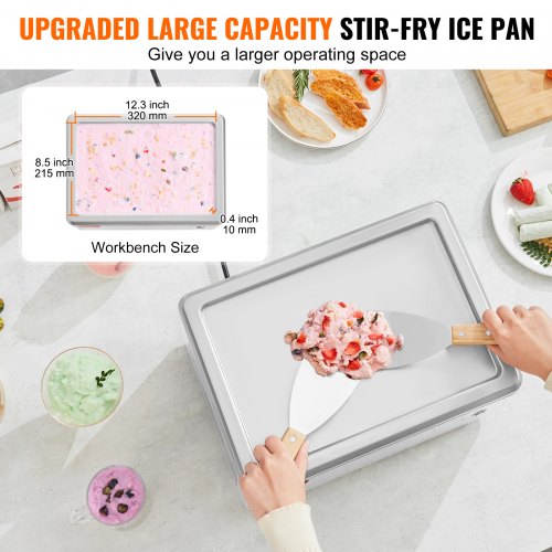 Fried Ice Cream Roll Machine 126 x 85 StirFried Ice Cream Pan