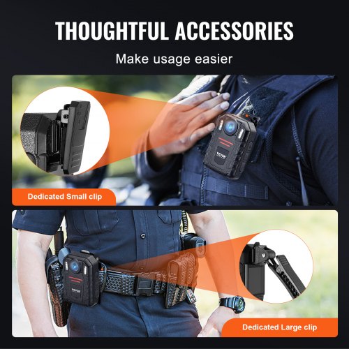 1440P HD Police Body Camera 64GB Body Cam with Audio Video Recording