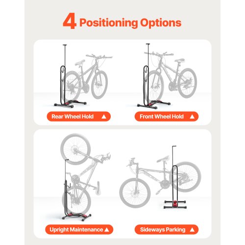 Bike Rack Upright Bike Stand Floor for 16 to 27.5 Inch Mountain Road