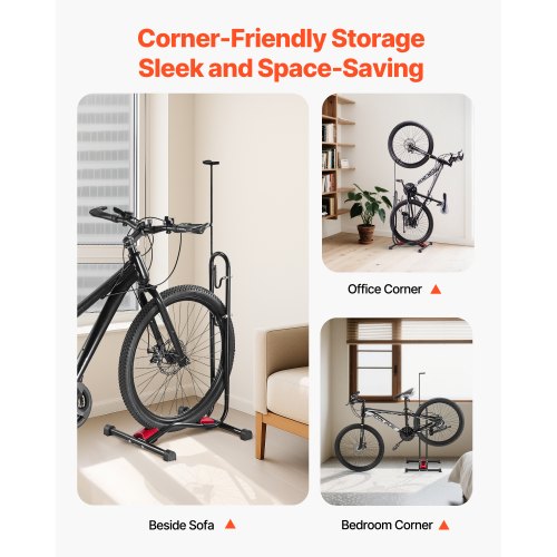 Bike Rack Upright Bike Stand Floor for 16 to 27.5 Inch Mountain Road
