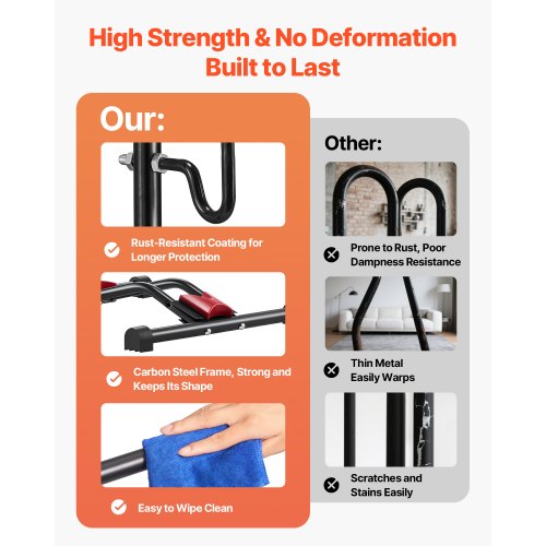Bike Rack Upright Bike Stand Floor for 16 to 27.5 Inch Mountain Road