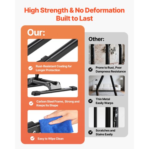 Bike Rack Fits 20 to 29 Inch Mountain Road Bikes Alloy Steel