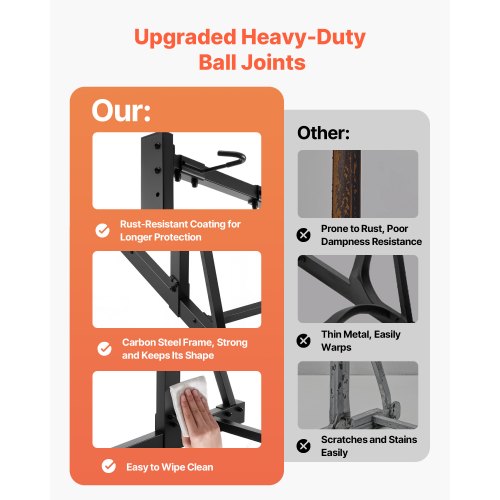 Bike Rack 300LBS136KG Capacity for up to 5 Bikes Freestanding Bike