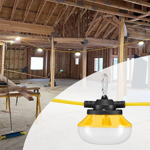 100FT Construction String Lights 100W 10000LM 10PCs String Work Light