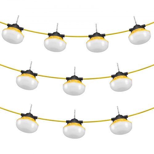100FT Construction String Lights 100W 10000LM 10PCs String Work Light