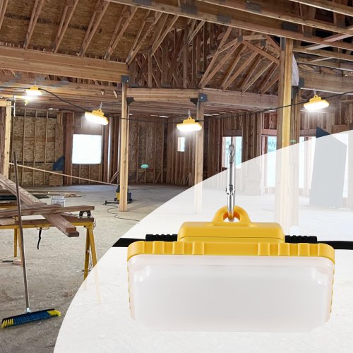 100FT Construction String Lights 150W 15000LM 10PCs String Work Light