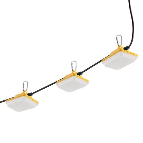 100FT Construction String Lights 150W 15000LM 10PCs String Work Light