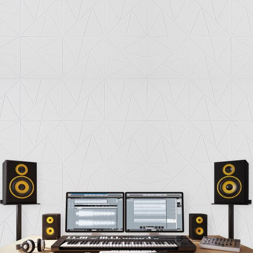 18 Pack Acoustic Panels with Self Adhesive 118 x 118 x 0.4 inch Sound