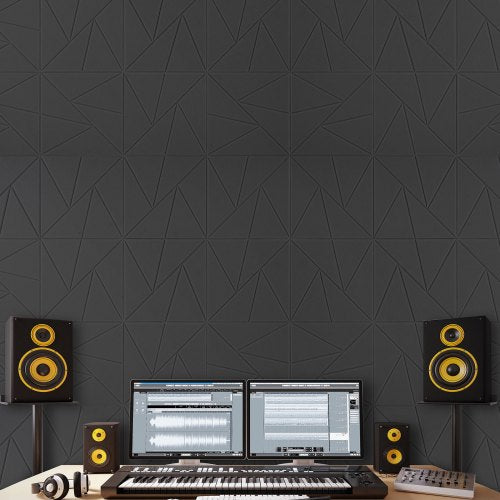 18 Pack Acoustic Panels with Self Adhesive 118 x 118 x 0.4 inch Sound