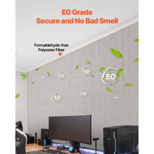 5 Pack Acoustic Panels with Self Adhesive 472 x 236 x 0.4 inch Sound