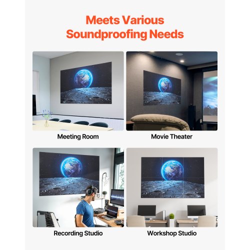 6 Pack Art Acoustic Panels 7087 x 4724 x 0.4 inch Soundproof Wall Tiles
