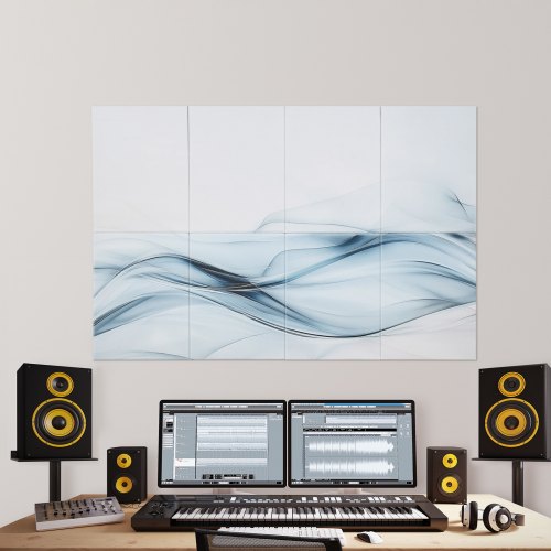8 Pack Art Acoustic Panels 4724 x 2362 x 0.4 inch Soundproof Wall Tiles