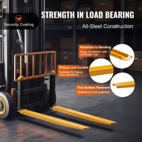 Pallet Fork Extensions 60 Length 45 Width Heavy Duty Carbon Steel Fork