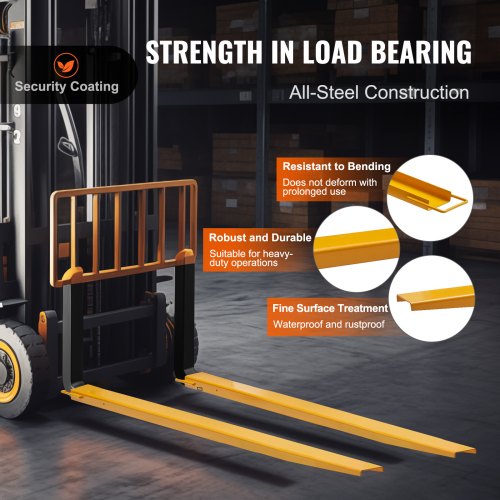 Pallet Fork Extensions 84 Length 45 Width Heavy Duty Carbon Steel Fork